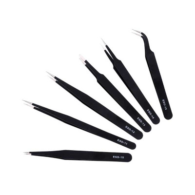 ESD tweezers set 6 pcs